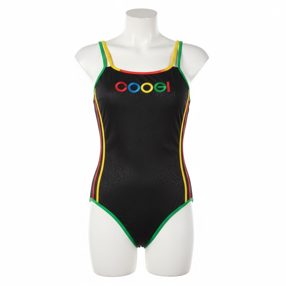 Girls lot of 3 swimsuits,COOGI Black One-Piece Swimsuit, fringe 1 piece, 2 piece